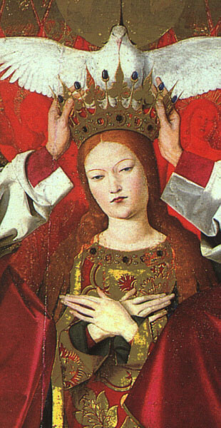 The Coronation of the Virgin, detail: the Virgin jkh